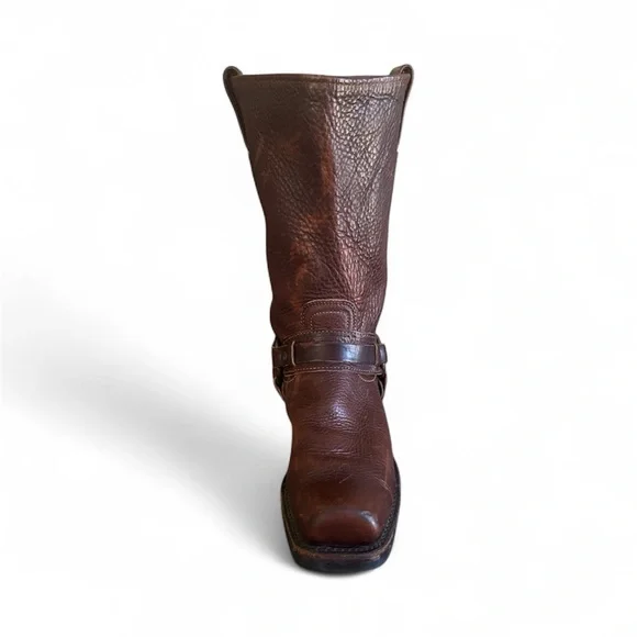 Brown Leather Frye Harness boots motorcycle - Picture 10 of 12